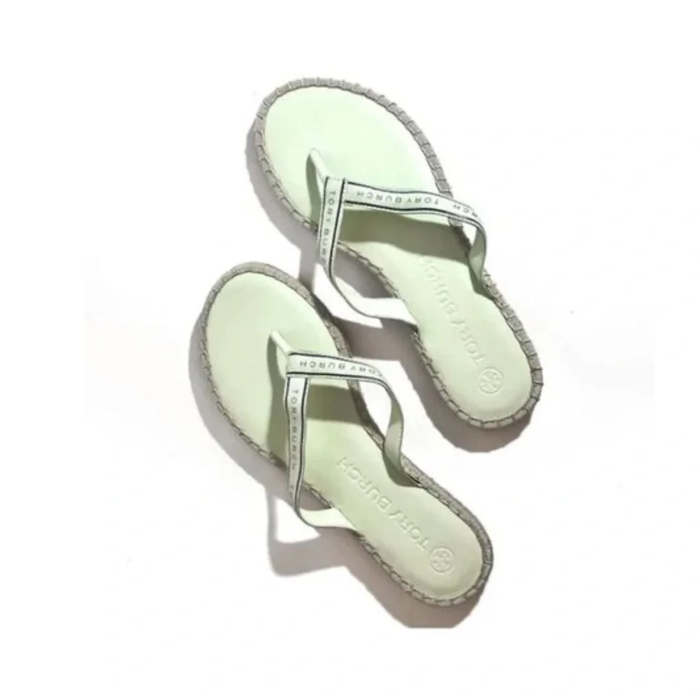 Tory Burch Espadrille Sandals Meadow Mist/Perfect Navy‎ Size 7.5